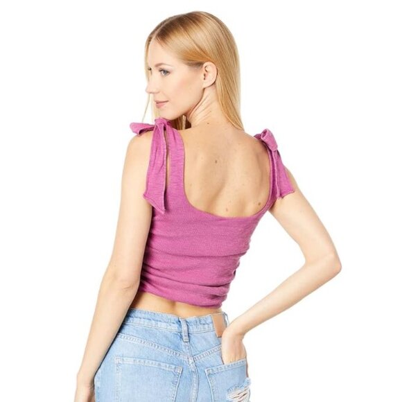 Free People || Boulevard Rouched Cropped Tank Top - Picture 5 of 11